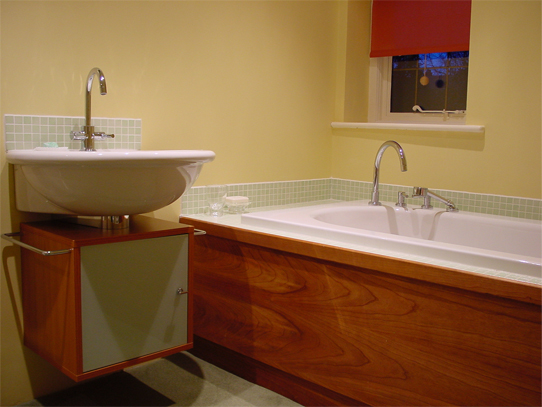 Cherry wood bath panel